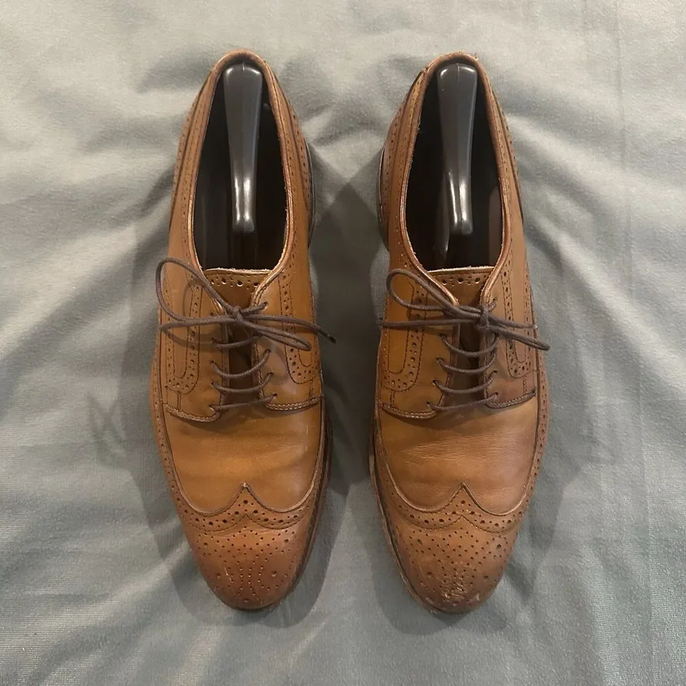 VTG Allen Edmonds Stuttgart Wingtip Oxford Dress Shoes Mens 10.5 D 9728 Walnut